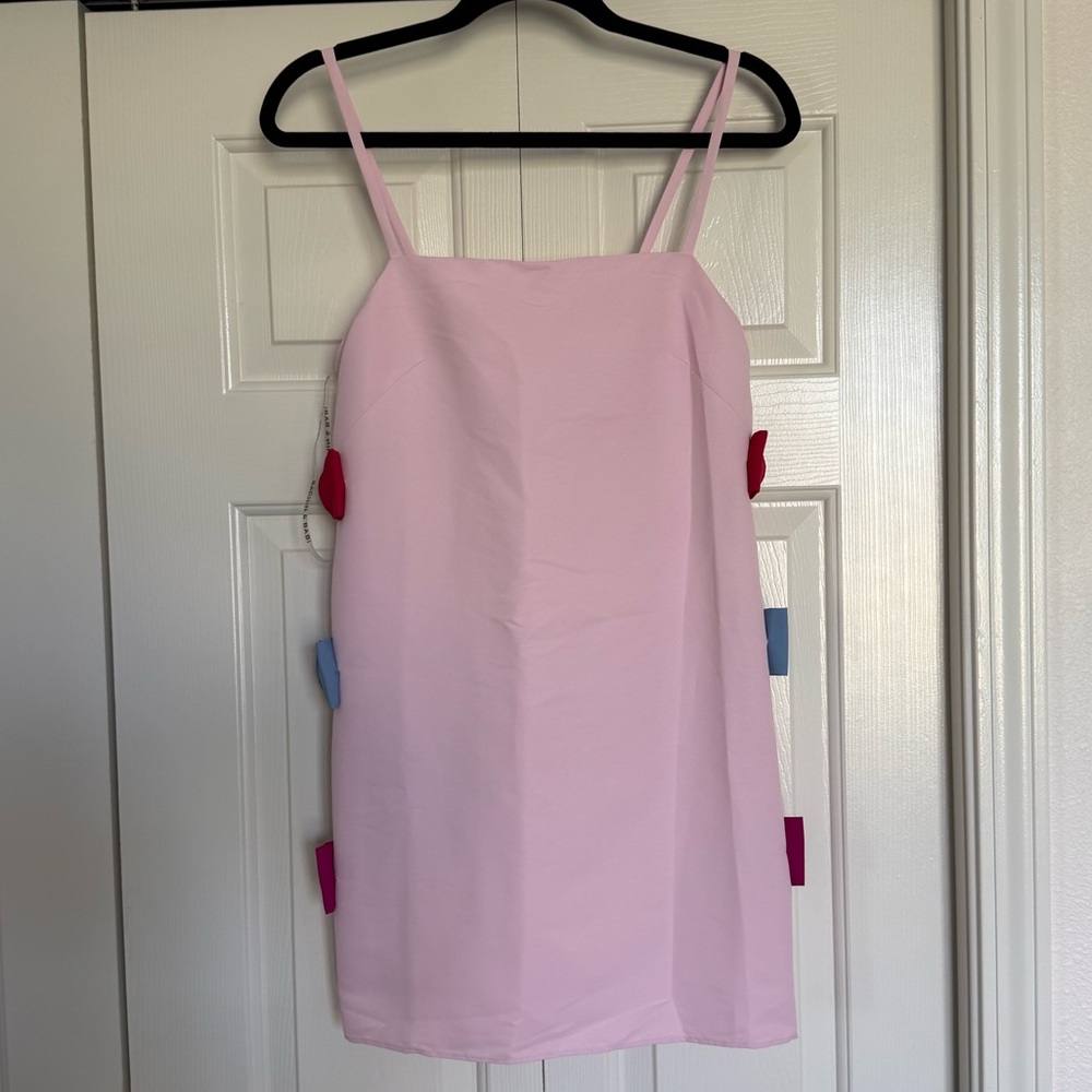 Sachin + Babi Pink Mini Dress with Blue and Fuchsia Bows - Picture 6 of 10